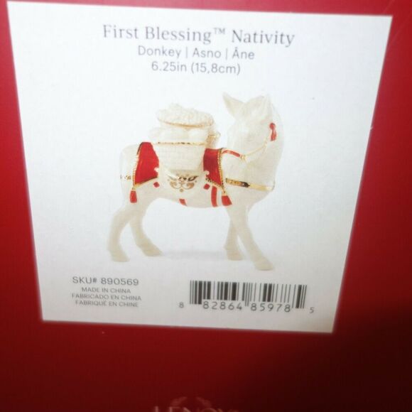 NEW Lenox First Blessing Nativity Donkey Porcelain Figurine 890569 In Box W/ COA - Picture 12 of 12
